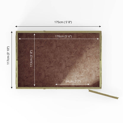 Overlap Reverse Shed Apex 6'x4'