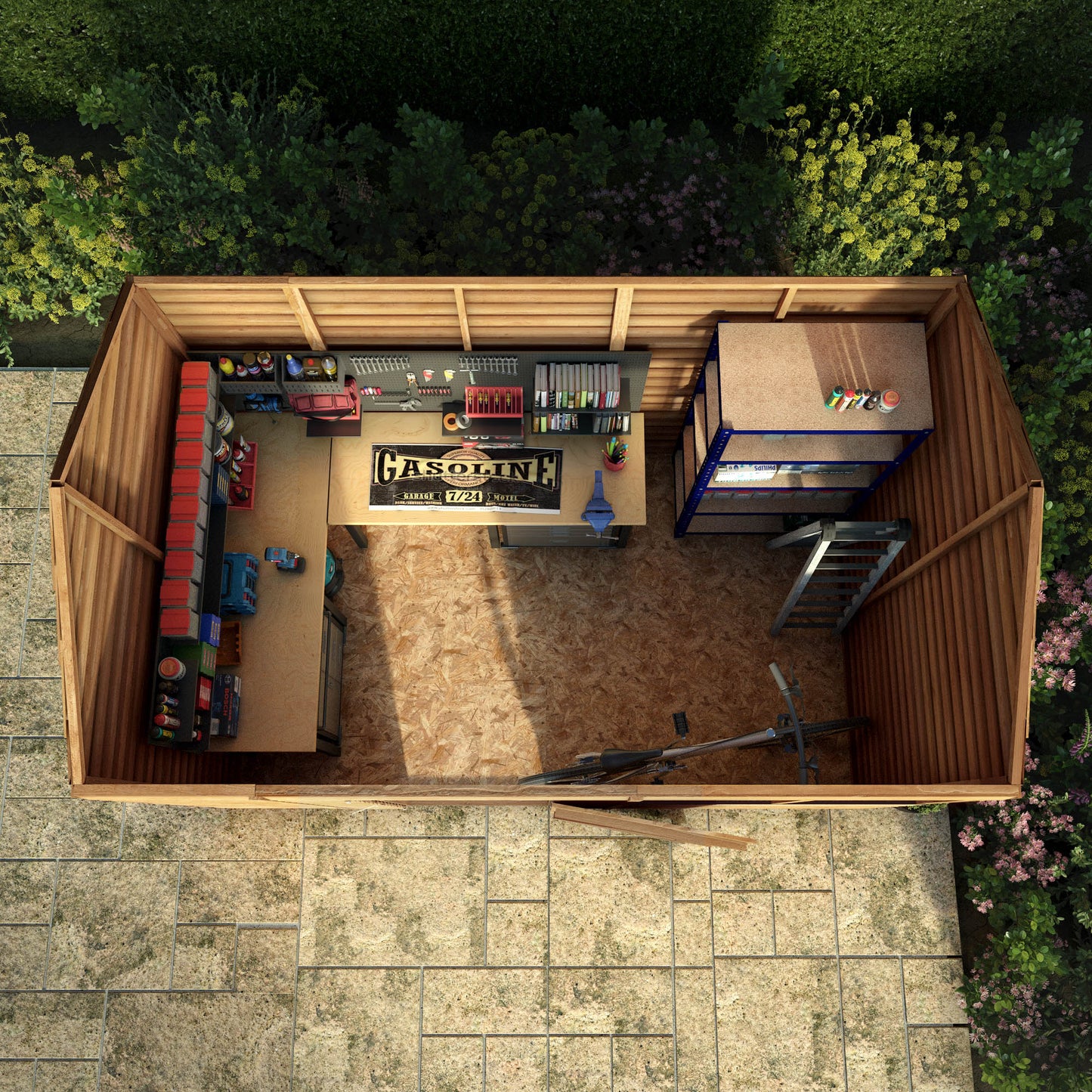 Overlap Reverse Apex Shed 10'x6'