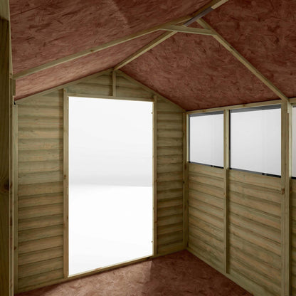 Overlap Apex Shed - Single Door 8'x6'
