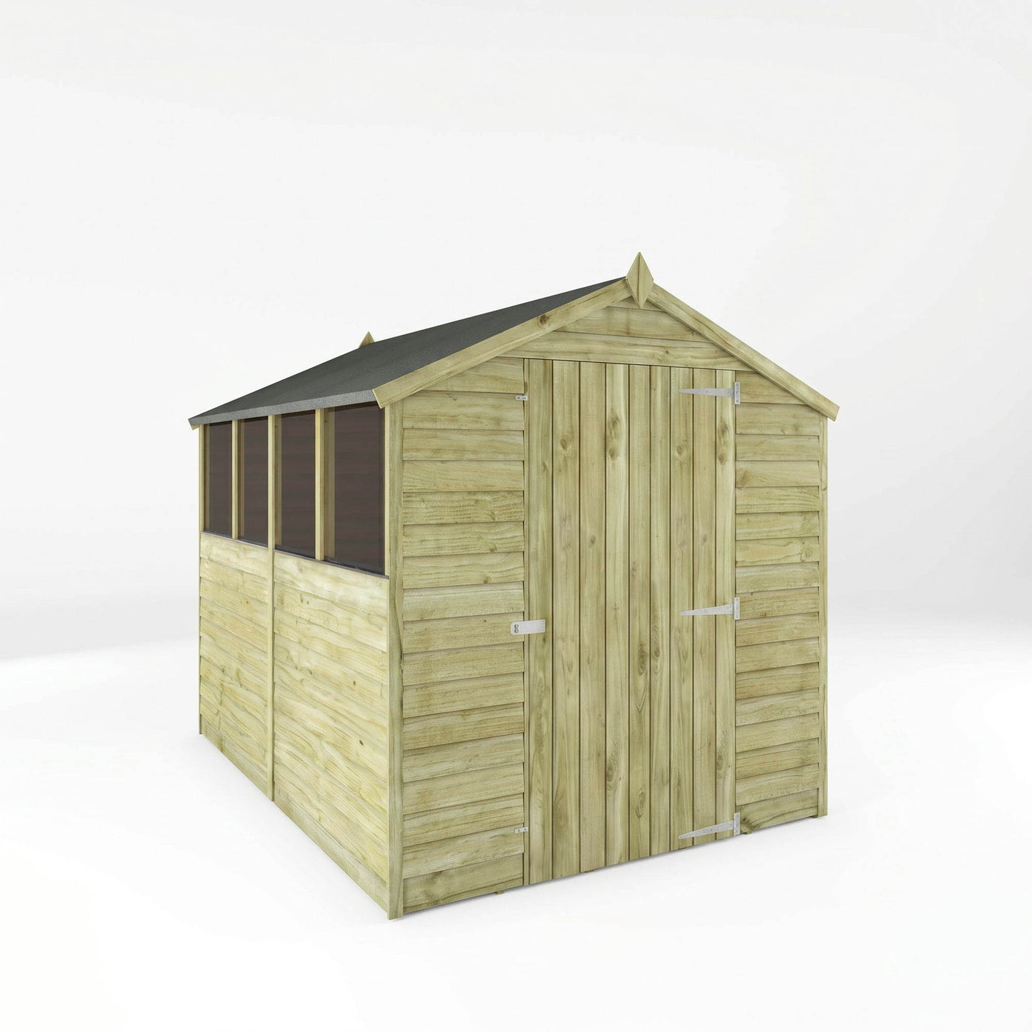 Overlap Apex Shed - Single Door 8'x6'
