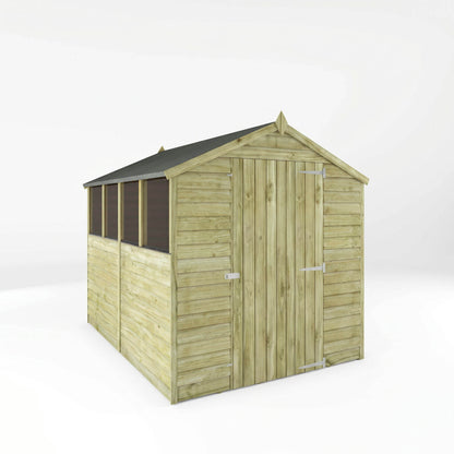 Overlap Apex Shed - Single Door 8'x6'