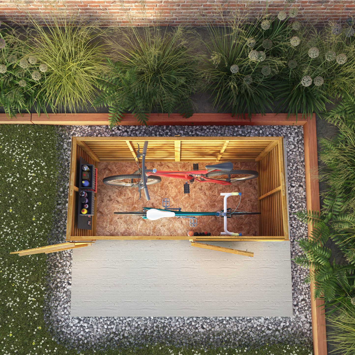 Mercia Overlap Pent Bike Store 3'x6'