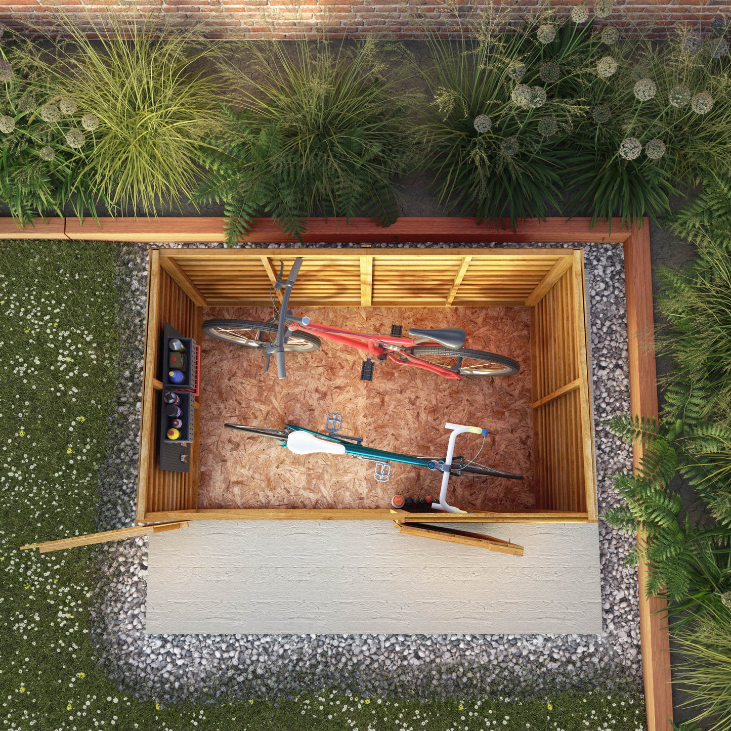 Mercia Overlap Pent Bike Store 4'x6'