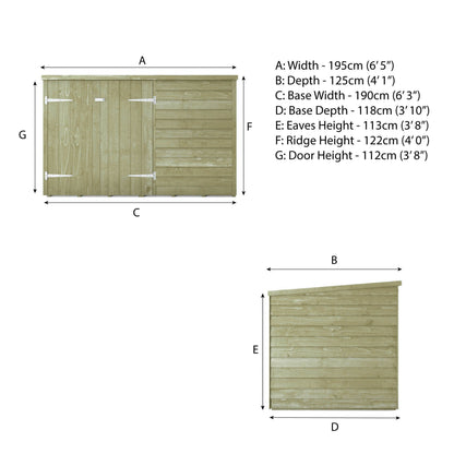 Mercia Overlap Pent Bike Store 4'x6'