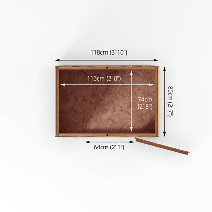Overlap Apex Shed - Windowless 4'x3'