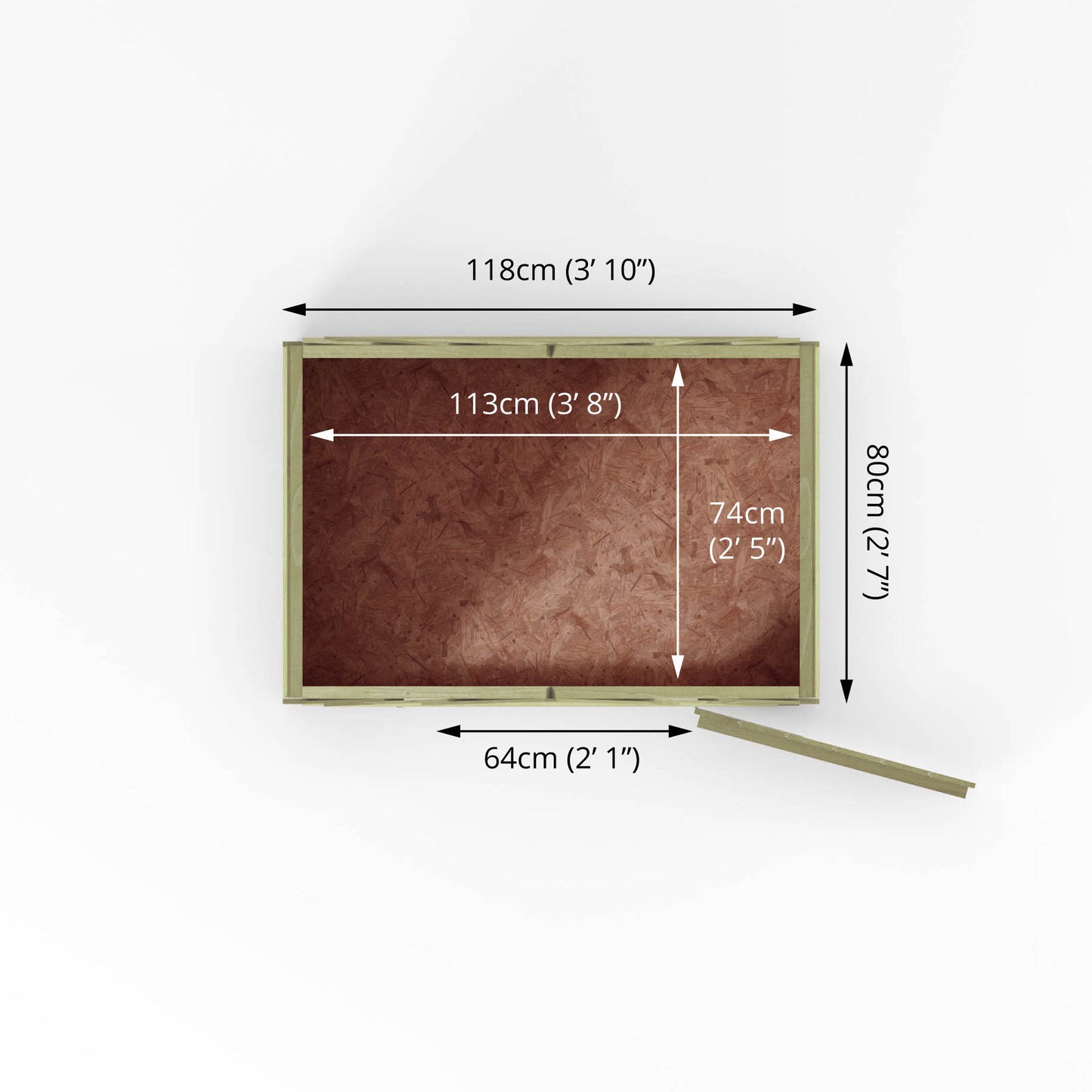 Overlap Apex Shed - Windowless 4'x3'