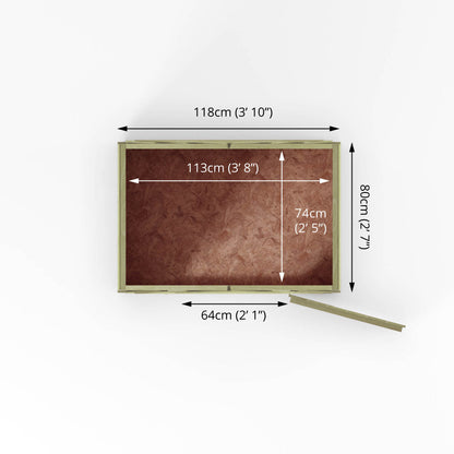 Overlap Apex Shed - Windowless 4'x3'