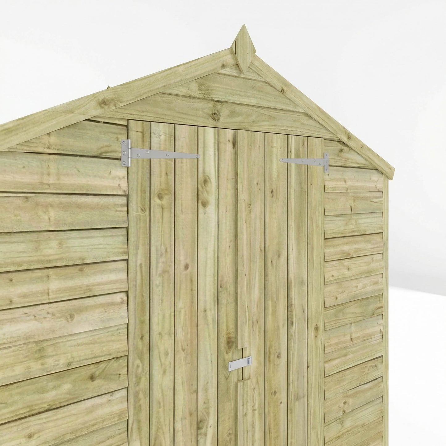 Overlap Apex Shed Double Door - Windowless 4'x6'