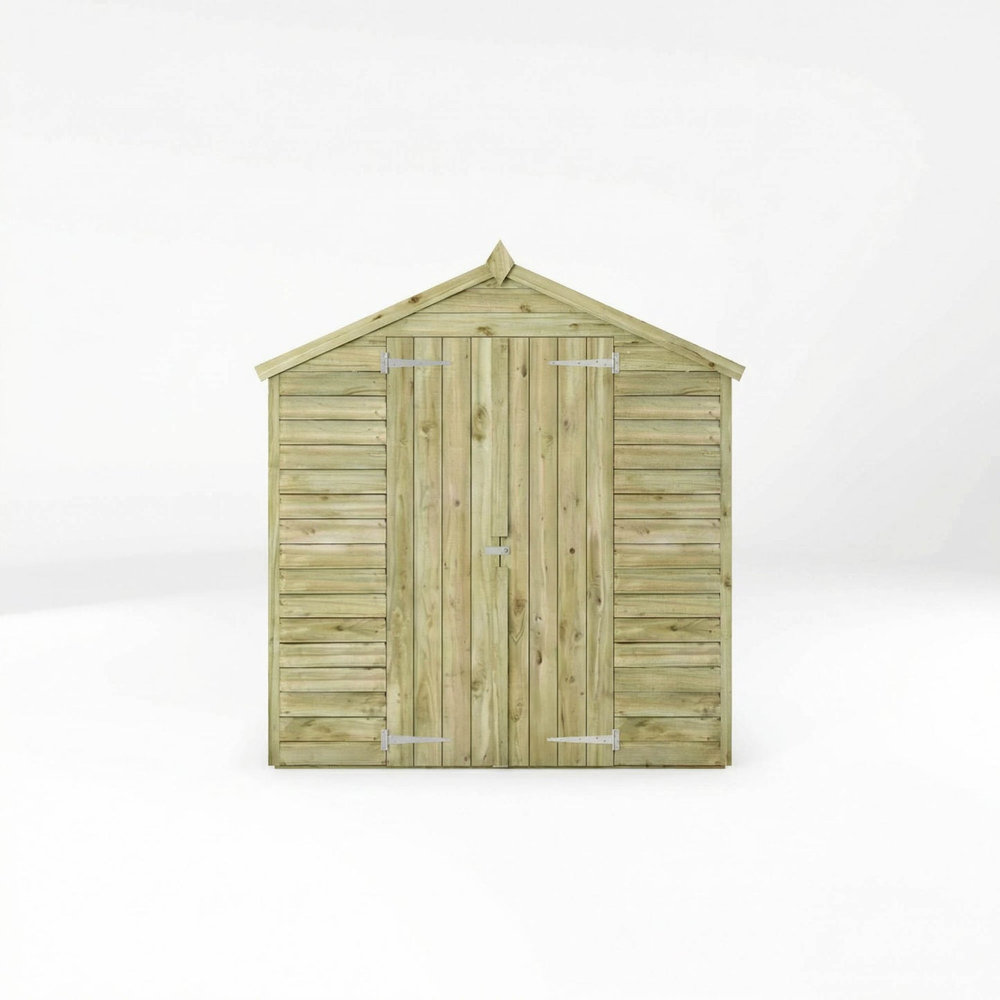 Overlap Apex Shed Double Door - Windowless 4'x6'