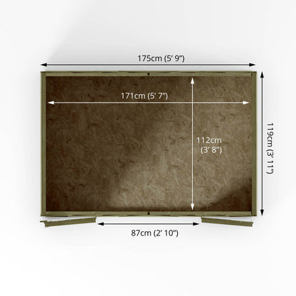 Overlap Apex Shed Double Door - Windowless 4'x6'
