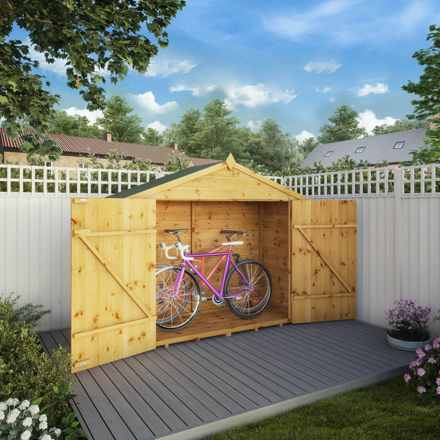 Mercia Shiplap Apex Bike Store 3'x7'