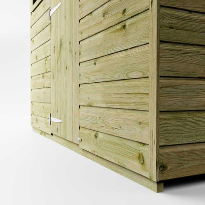 Mercia Dip Treated Shiplap Apex Shed 4'x6' - Front Windows