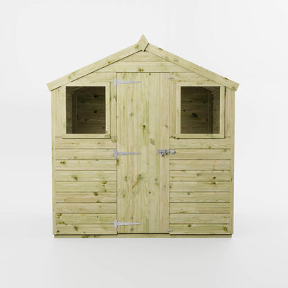 Mercia Dip Treated Shiplap Apex Shed 4'x6' - Front Windows