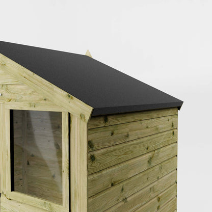 Mercia Dip Treated Shiplap Apex Shed 4'x6' - Front Windows