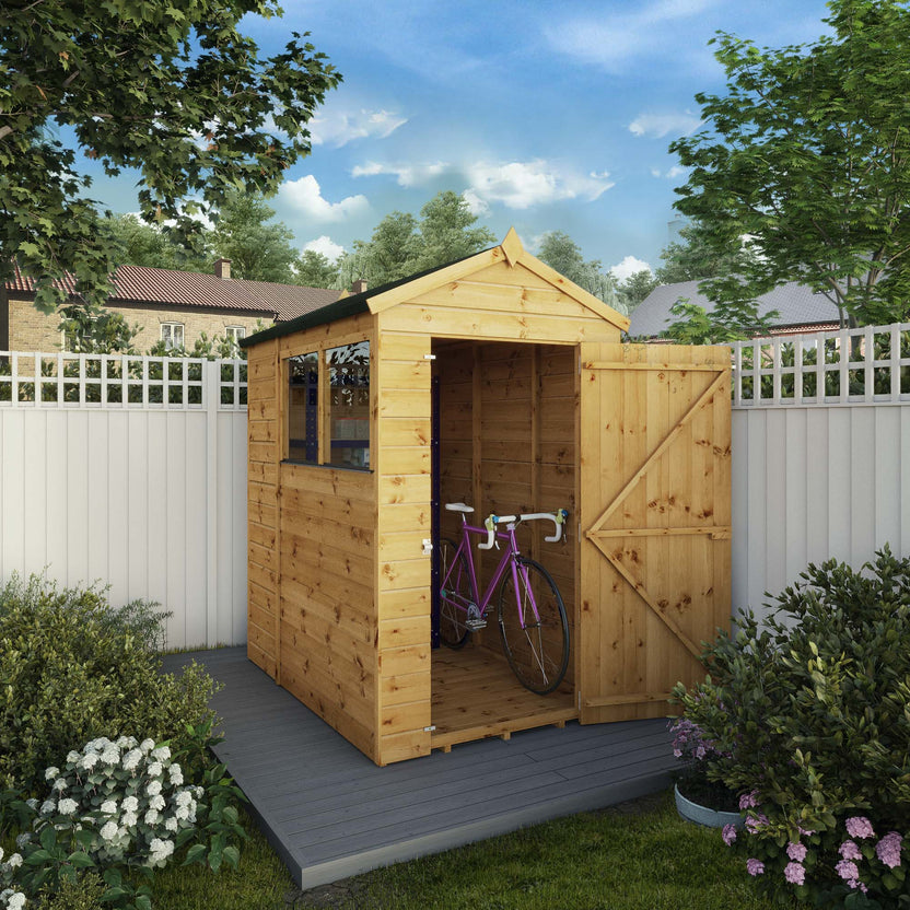 Mercia Dip Treated Shiplap Apex Shed 6'x4'