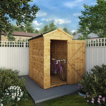 Mercia Dip Treated Shiplap Apex Shed 6'x4' - Windowless