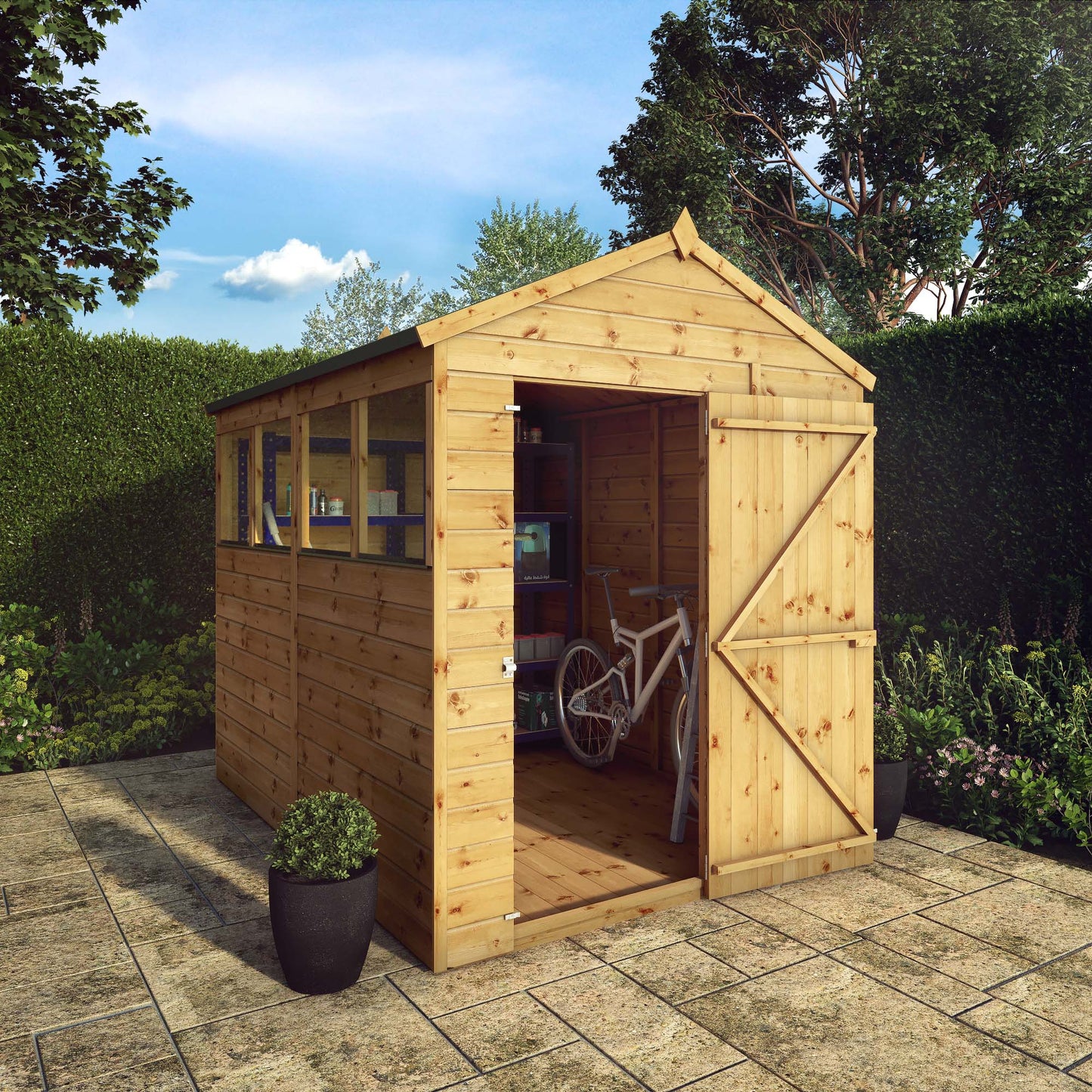 Mercia Dip Treated Shiplap Apex Shed 8'x6'