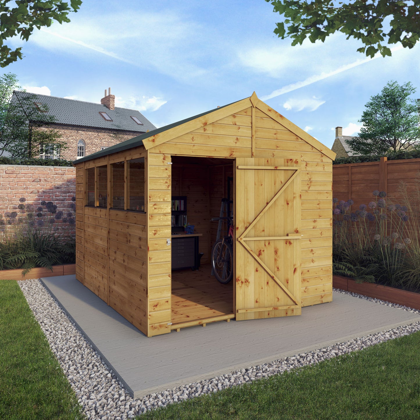 Mercia Dip Treated Shiplap Apex Shed 10'x8'