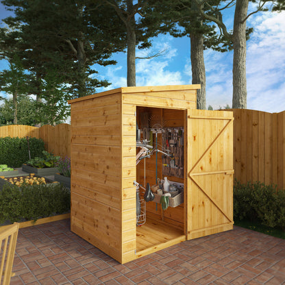 Mercia Dip Treated Shiplap Pent Shed 4'x4' Windowless