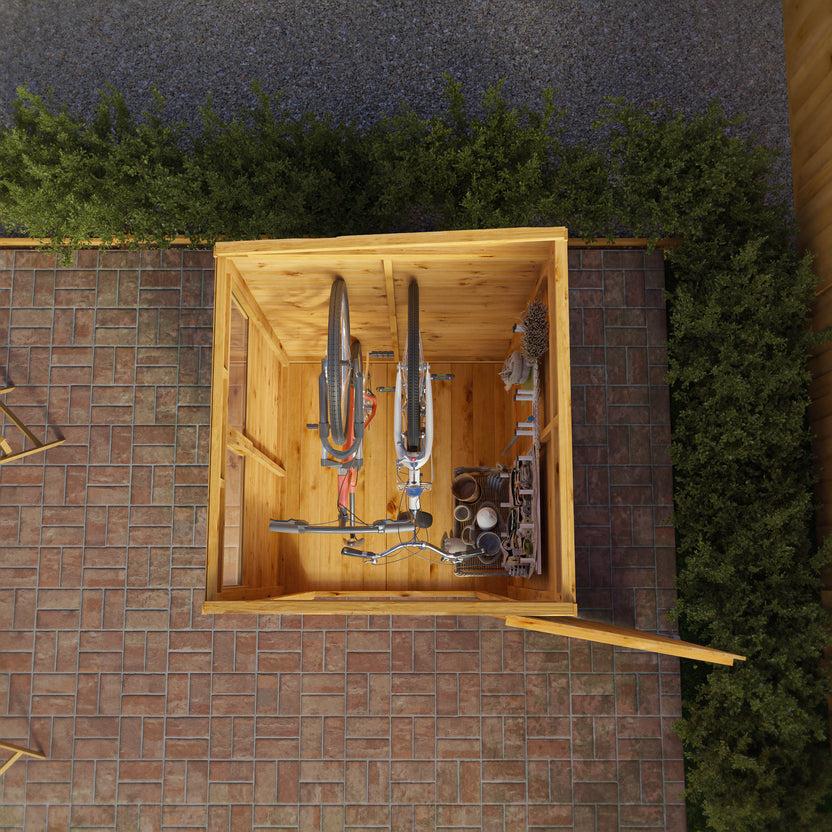 Mercia Dip Treated Shiplap Pent Shed 4'x4' Windowless