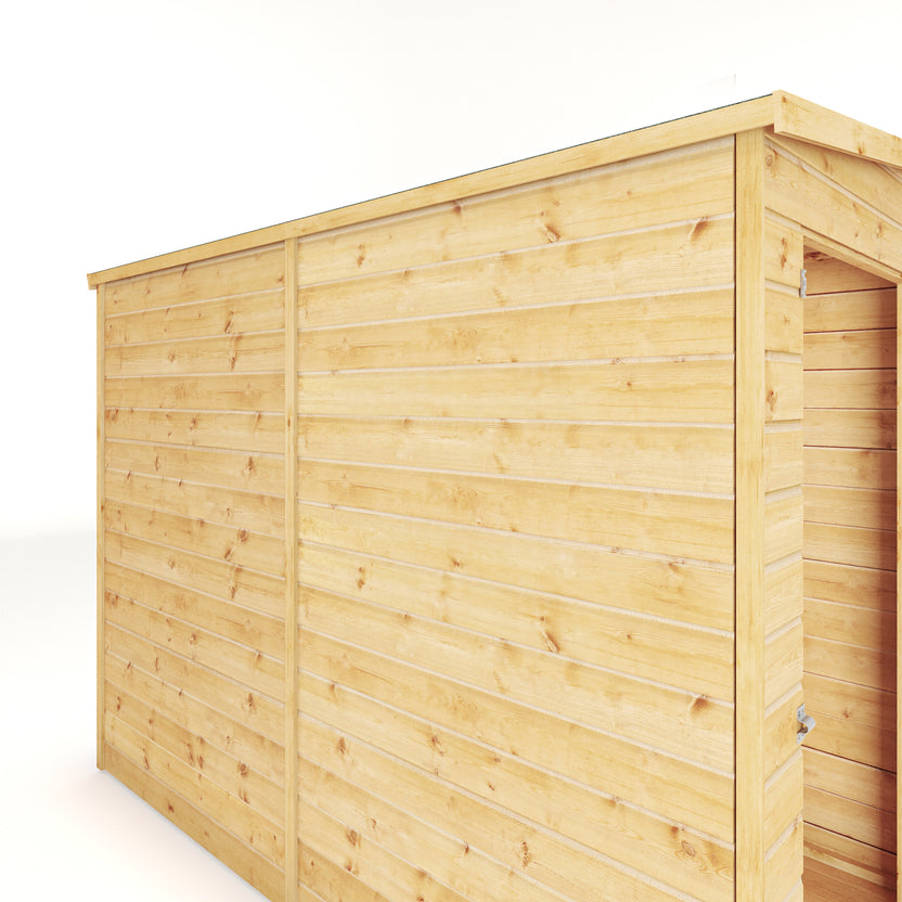 Mercia Dip Treated Shiplap Pent Shed 8'x4' Windowless