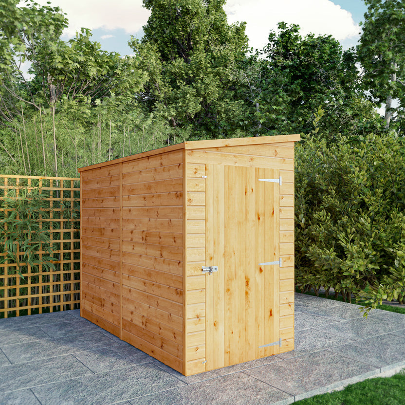 Mercia Dip Treated Shiplap Pent Shed 8'x4' Windowless