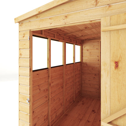 Mercia Dip Treated Shiplap Pent Shed 8'x4'