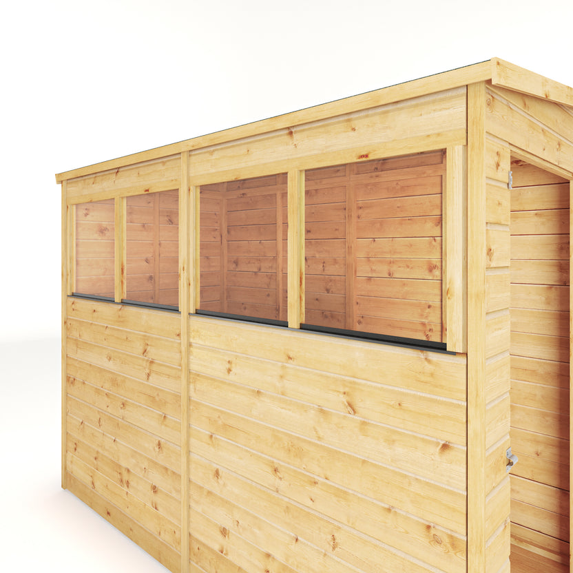 Mercia Dip Treated Shiplap Pent Shed 8'x4'