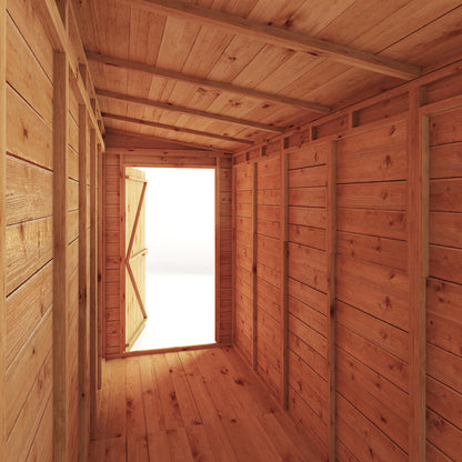 Mercia Dip Treated Shiplap Pent Shed 12'x4' Windowless