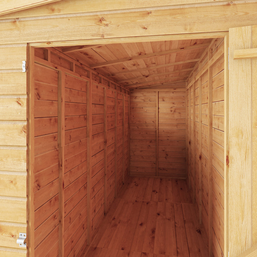 Mercia Dip Treated Shiplap Pent Shed 12'x4' Windowless