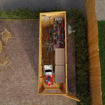 Mercia Dip Treated Shiplap Pent Shed 12'x4' Windowless