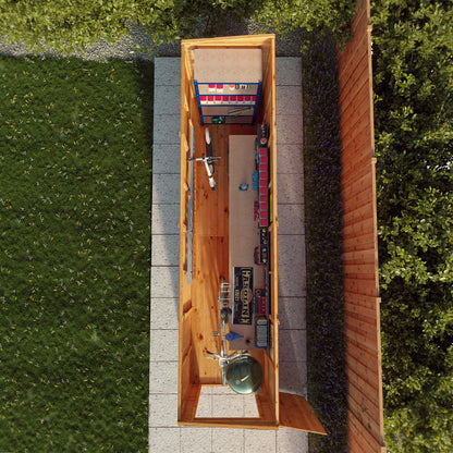 Mercia Dip Treated Shiplap Pent Shed 16'x4' Windowless