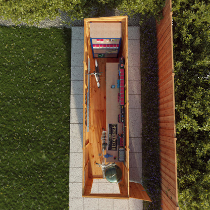 Mercia Dip Treated Shiplap Pent Shed 16'x4'