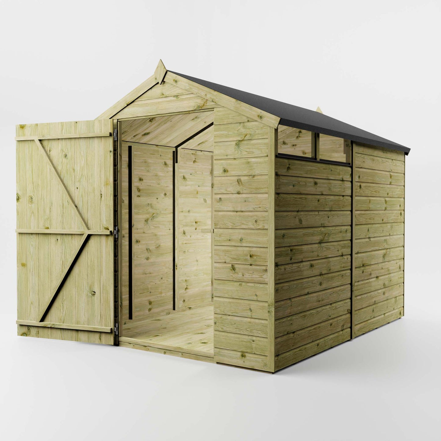 Mercia Dip Treated Shiplap Security Apex Shed 8'x6'