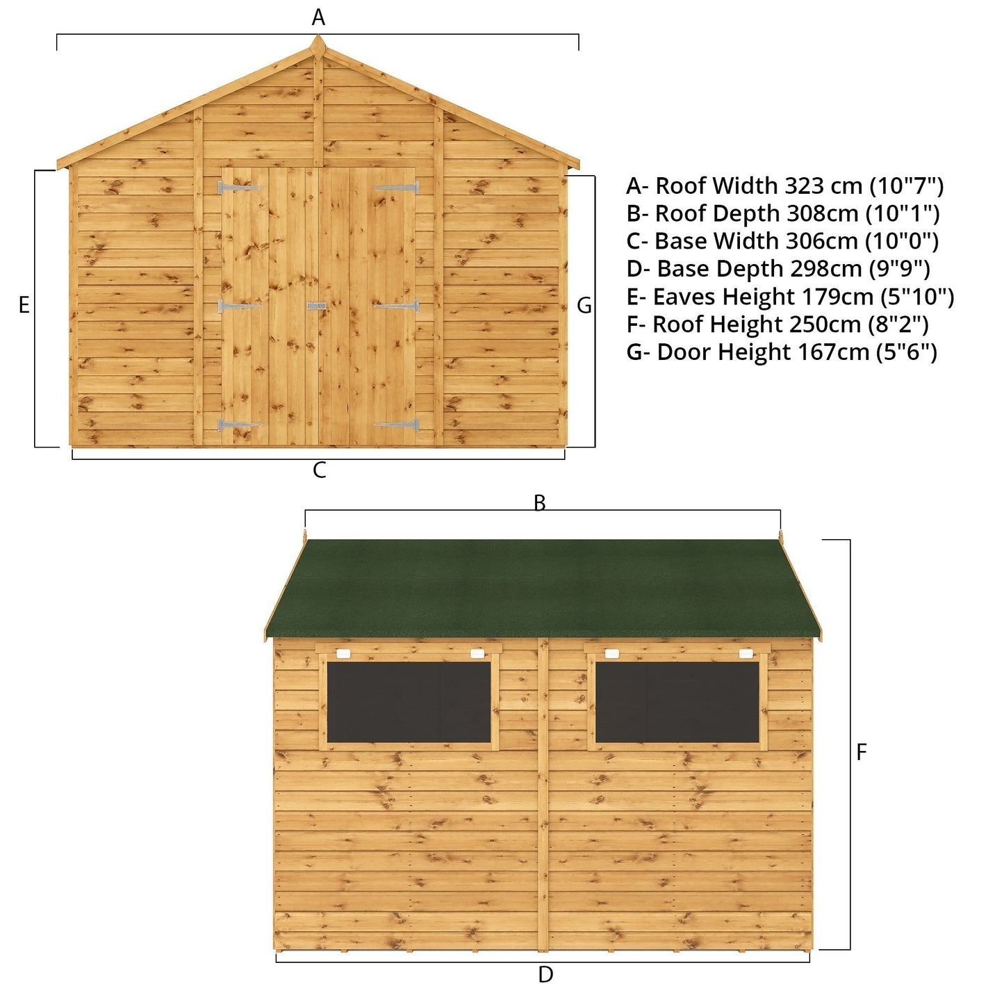 Mercia Premium Shiplap Apex Workshop 10'x10'