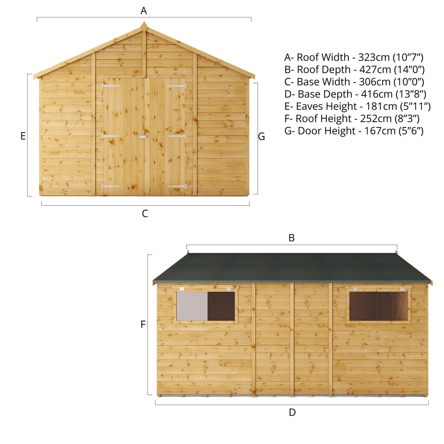 Mercia Premium Shiplap Apex Workshop 14'x10'
