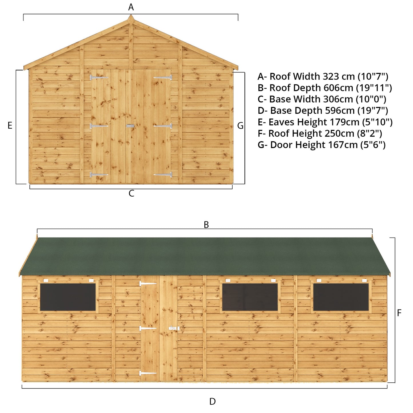 Mercia Premium Shiplap Apex Workshop 20'x10'