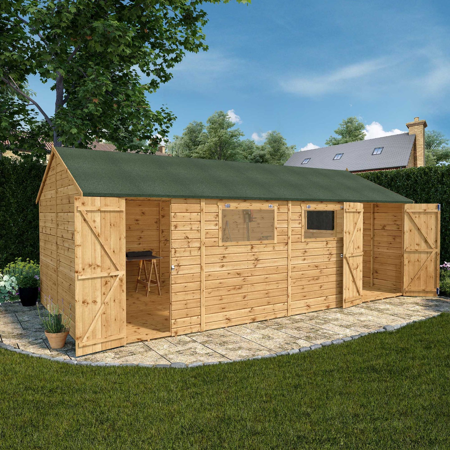 Mercia Premium Shiplap Reverse Apex Workshop 20'x10'