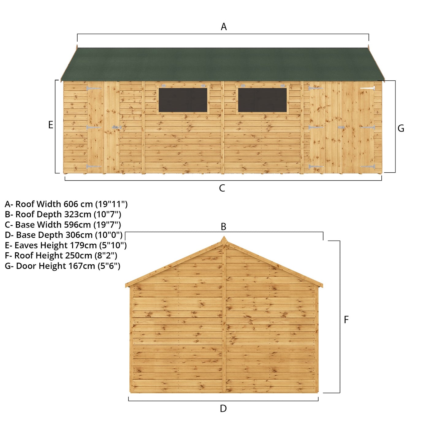 Mercia Premium Shiplap Reverse Apex Workshop 20'x10'