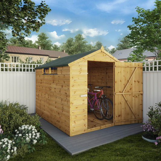 Mercia Dip Treated Shiplap Security Apex Shed 8'x6'