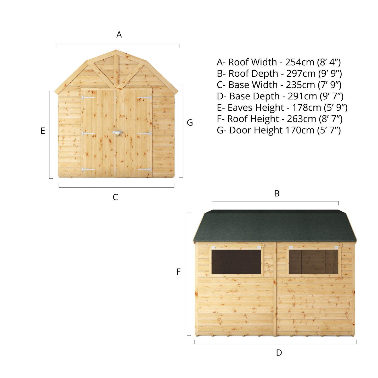 Mercia Premium Shiplap Dutch Barn 10'x8'