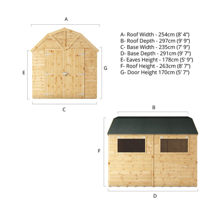 Mercia Premium Shiplap Dutch Barn 10'x8'