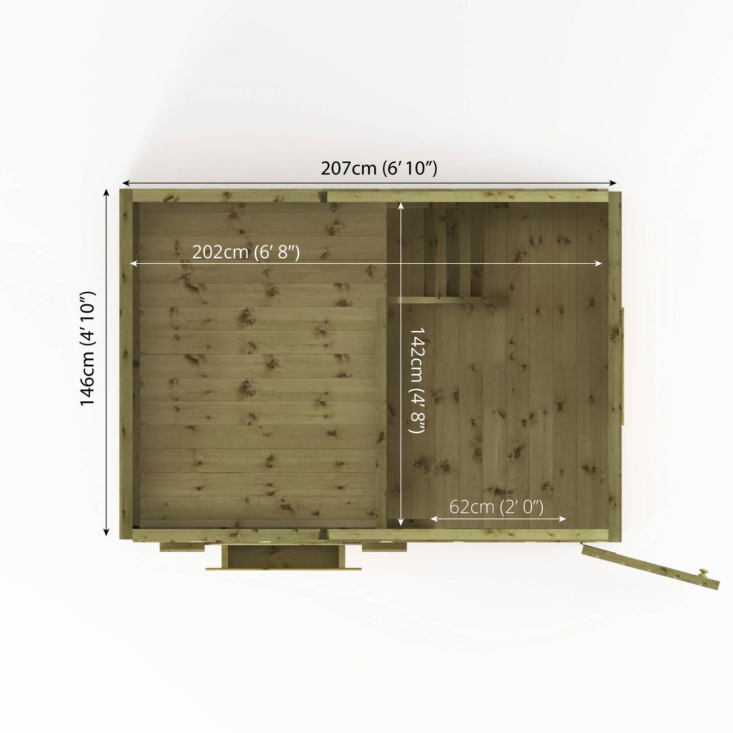 Snowdrop Playhouse with loft 7'x5'