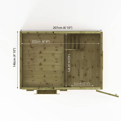 Snowdrop Playhouse with loft 7'x5'