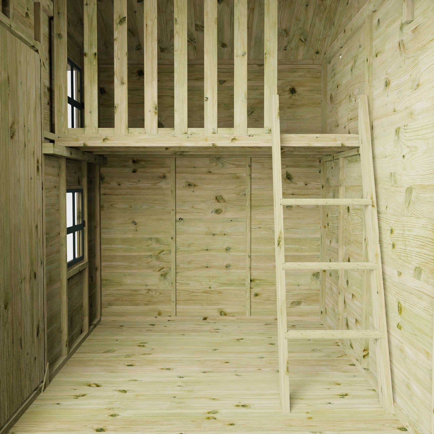 Snowdrop Playhouse with loft 7'x5'