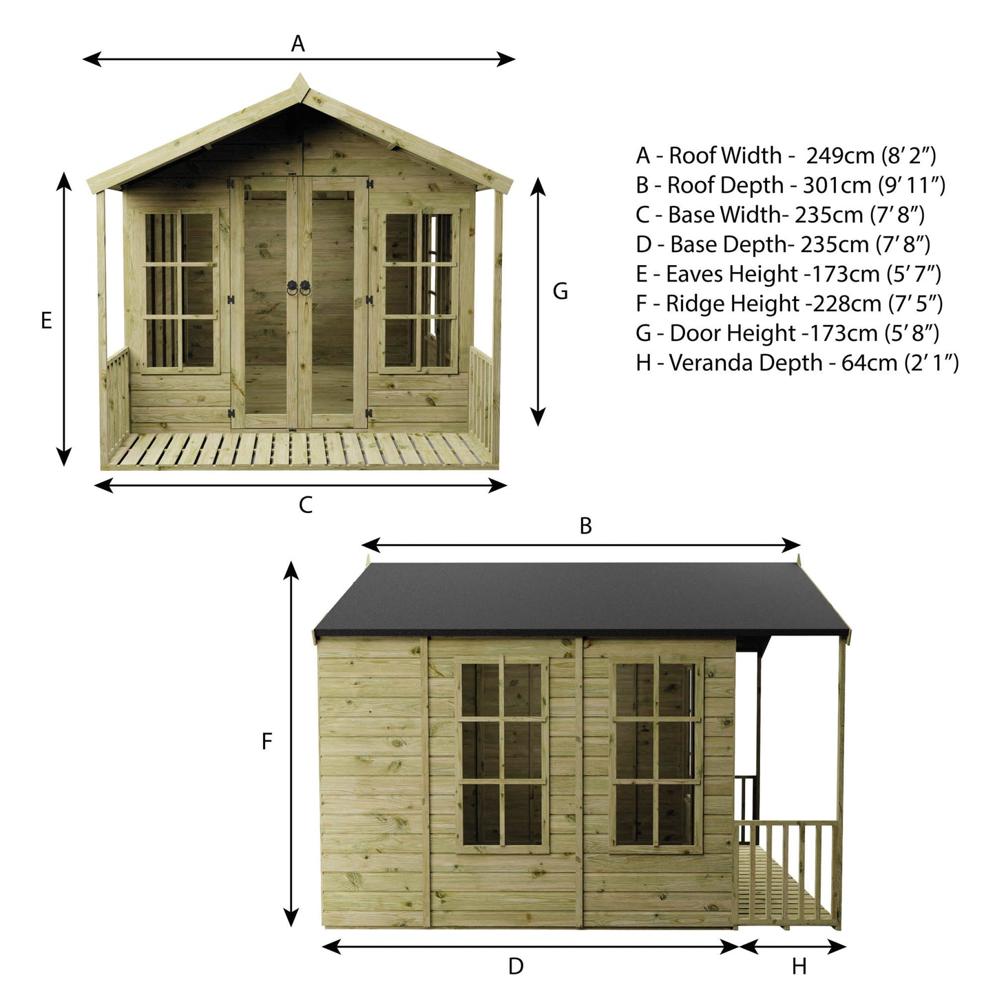 Premium Wessex Summerhouse 10'x8'