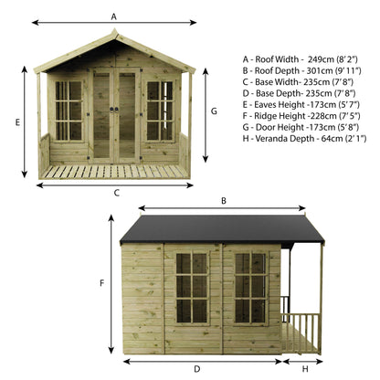 Premium Wessex Summerhouse 10'x8'