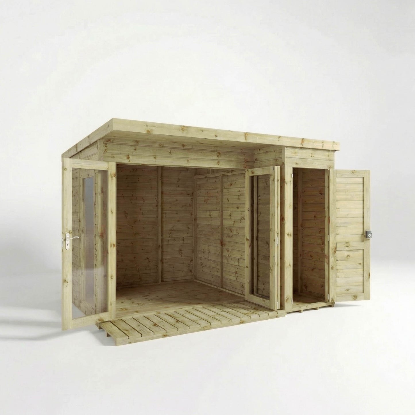 Premium Garden Room Summerhouse with Side Shed 10'x8'