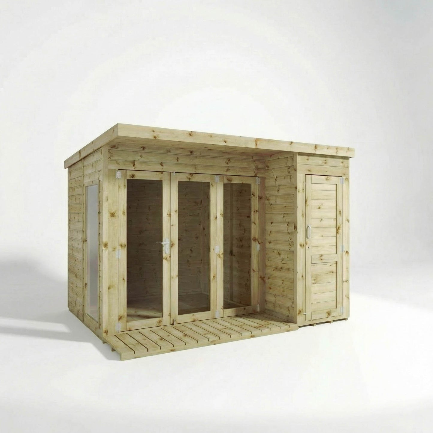 Premium Garden Room Summerhouse with Side Shed 10'x8'