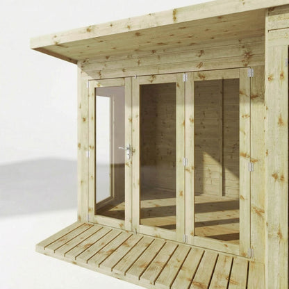 Premium Garden Room Summerhouse with Side Shed 10'x8'